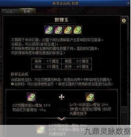 DNF手游110版本辟邪玉搭配全攻略