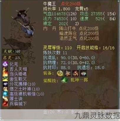大话西游2神兽牛魔王初值全解析