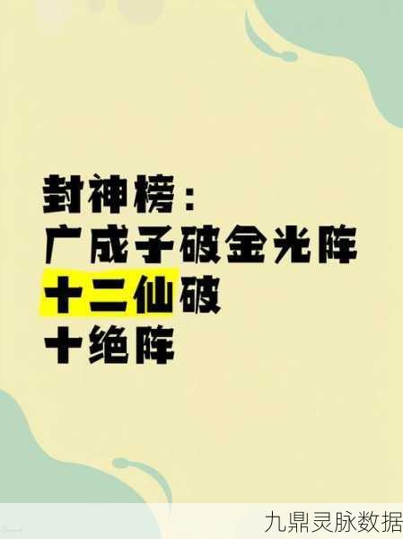 封神榜中的奇幻阵法,探索古代战场的神秘力量