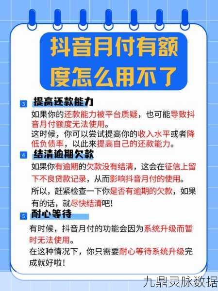 深度解析,抖音月付为何无法使用及解决之道