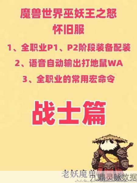 魔兽世界怀旧服战士顶尖装备搭配指南