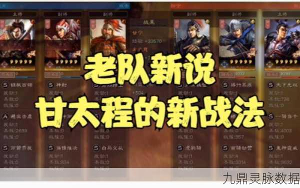 三国志甘太程战法搭配全攻略