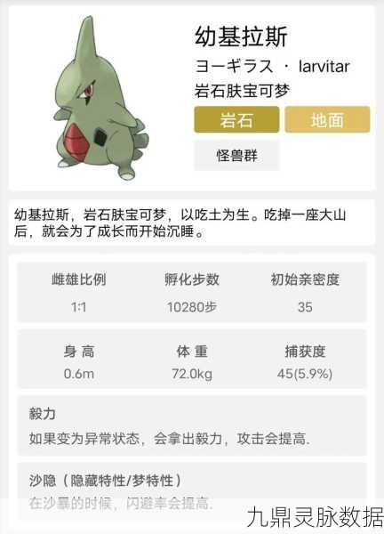 口袋妖怪系列,揭秘班吉拉种族值的强大之处