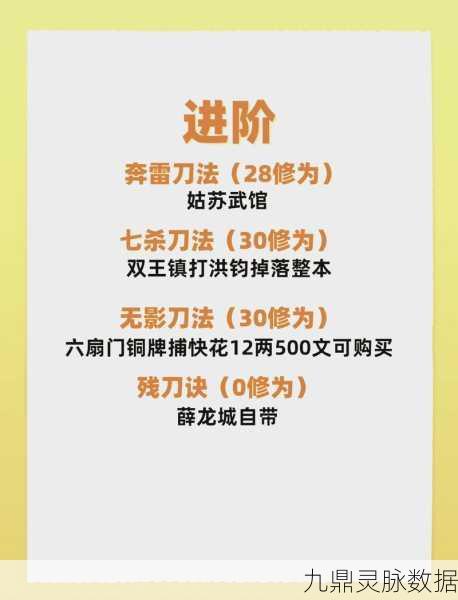 烟雨江湖奔雷刀法，获取秘籍与实战解析