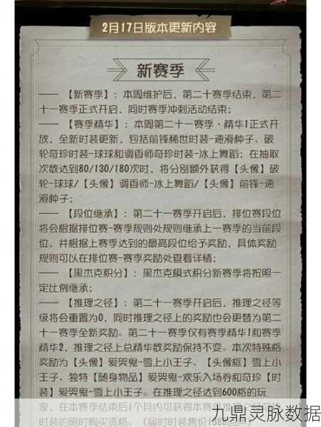 第五人格新赛季,周上限是否会迎来重置?