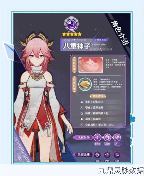 八重神子突破之路,原神角色养成全攻略