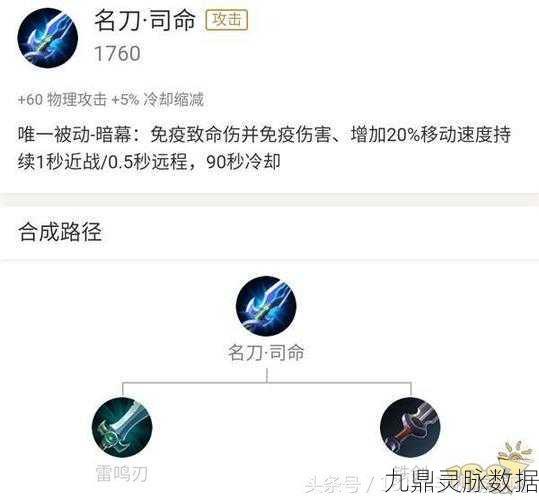 王者荣耀攻击神器，名刀·司命属性与技能深度剖析