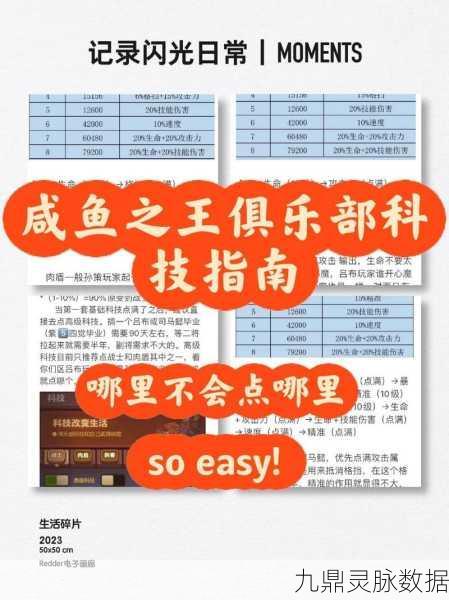 咸鱼之王俱乐部科技加点全攻略,打造最强战力秘籍