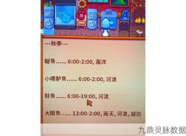 星露谷物语钓鱼秘籍,金币与稀有鱼种一网打尽!