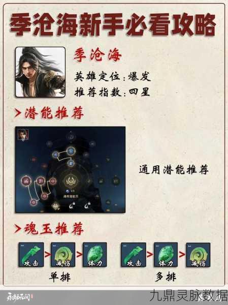 永劫无间季沧海技能加点全攻略，助你决胜战场每一刻