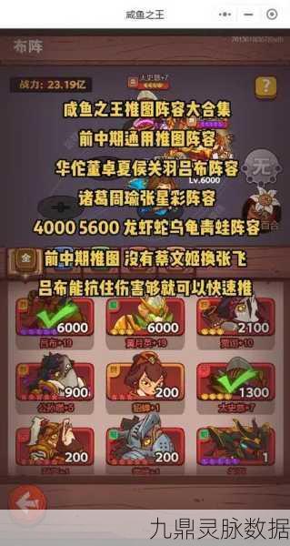 咸鱼之王魔神之战,顶级阵容搭配全攻略