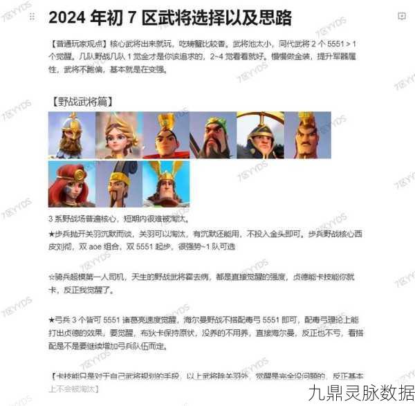万国觉醒将领搭配全攻略，打造无敌军团