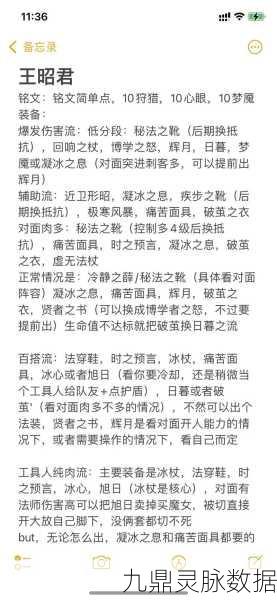 2025王者荣耀王昭君5v5高效出装全攻略