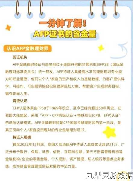 AFP与CFP，金融理财界的双星闪耀，手游玩家也能get的理财知识！