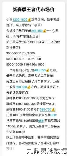 王者荣耀代练市场深度剖析,哪家才是你的上分神器?
