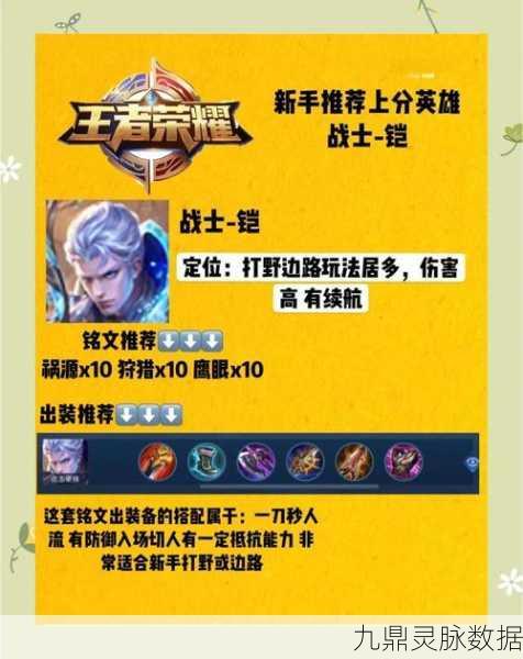 王者荣耀边路霸主养成，上单铠的详细玩法技巧与教学指南