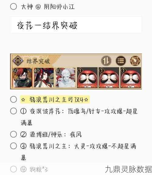 阴阳师结界突破降级攻略,轻松应对挑战