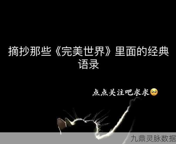 探寻完美世界经典语录,重温那些触动心灵的瞬间