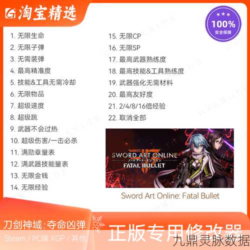 刀剑神域,夺命凶弹赏金速刷秘籍大公开