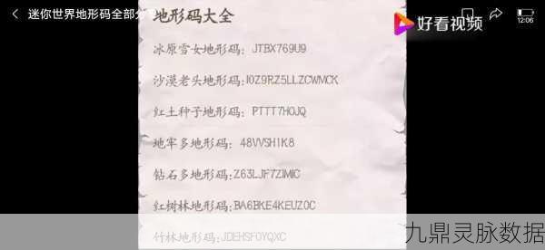 探秘奇幻矿脉，迷你世界矿物宝藏地形码大揭秘